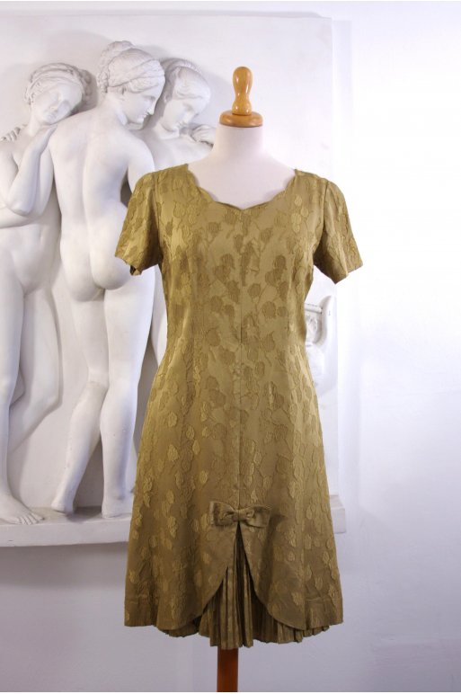 1960'er kjole i guldbrokade - Kjoler A Touch of Vintage