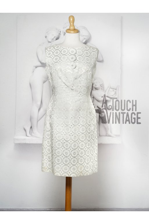 Ideelt Original ligevægt 1960'er Hvid cocktail kjole - Kjoler - A Touch of Vintage