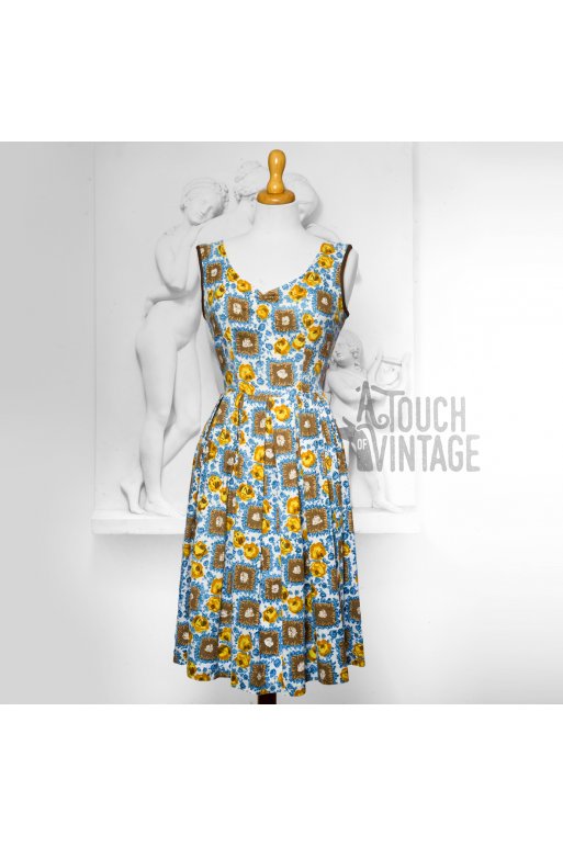 1960'er møstret kjole - - A of Vintage