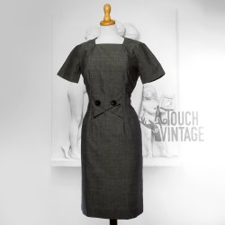 Når som helst Opdater sy 1960'er Sæt i grå med kjole og jakke - Kjoler - A Touch of Vintage